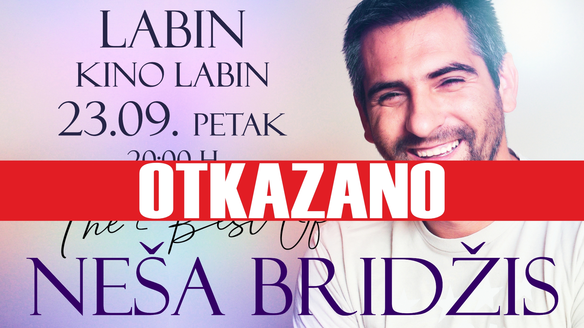 Otkazana predstava Neše Bridžisa u Labinu
