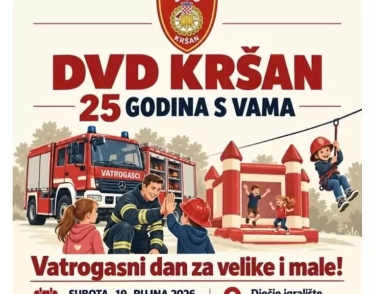 DVD Kršan slavi 25 godina s vama: U subotu veliki Vatrogasni dan za velike i male