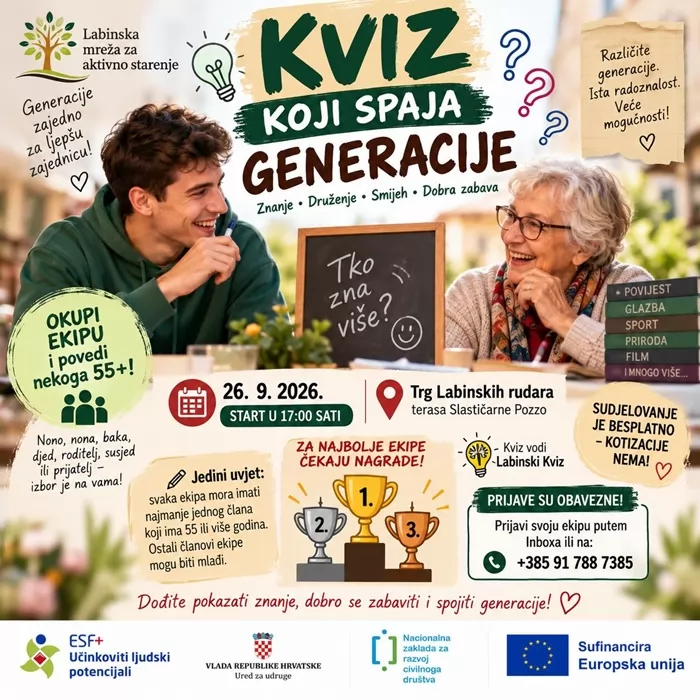 Kviz koji spaja generacije: Sastavite ekipu i pokažite svoje znanje