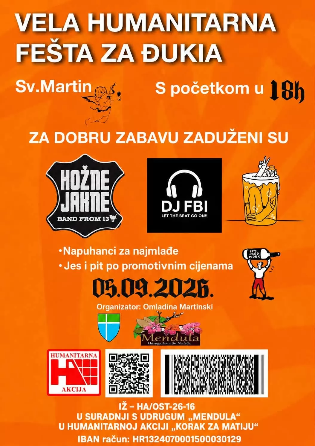 Vela humanitarna fešta za Đukija – 5. rujna u Svetom Martinu