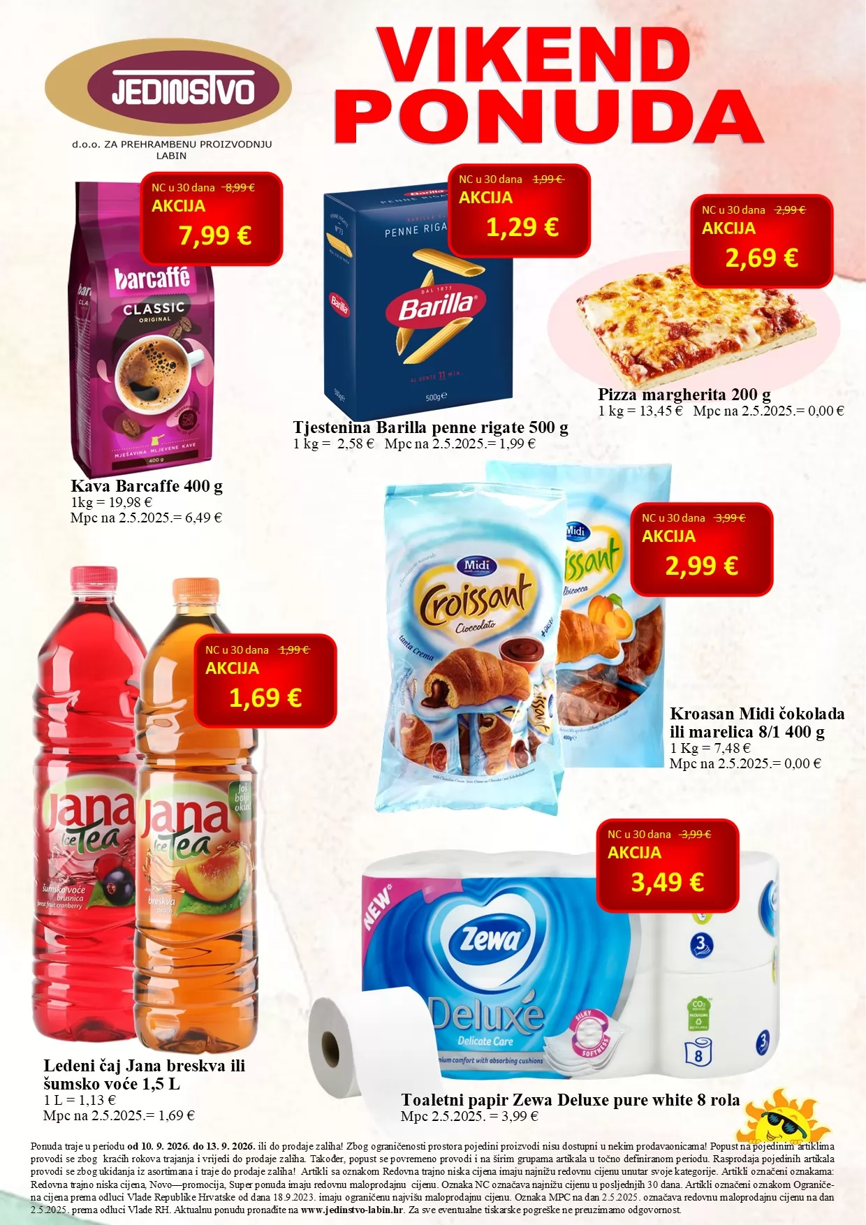 Vikend obavijest Jedinstva
