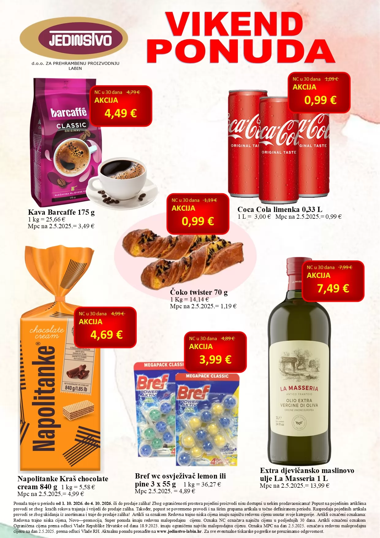 Vikend obavijest Jedinstva