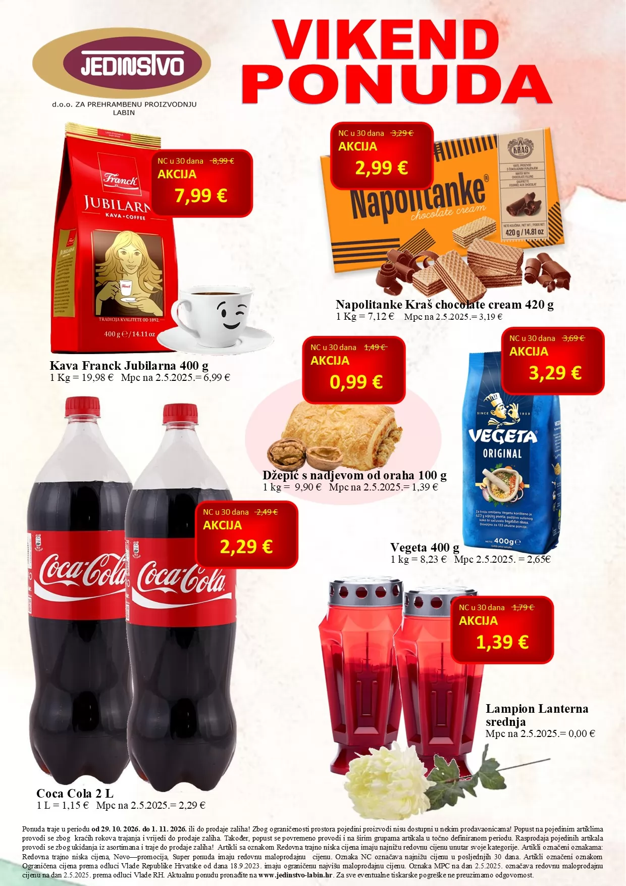 Vikend obavijest Jedinstva