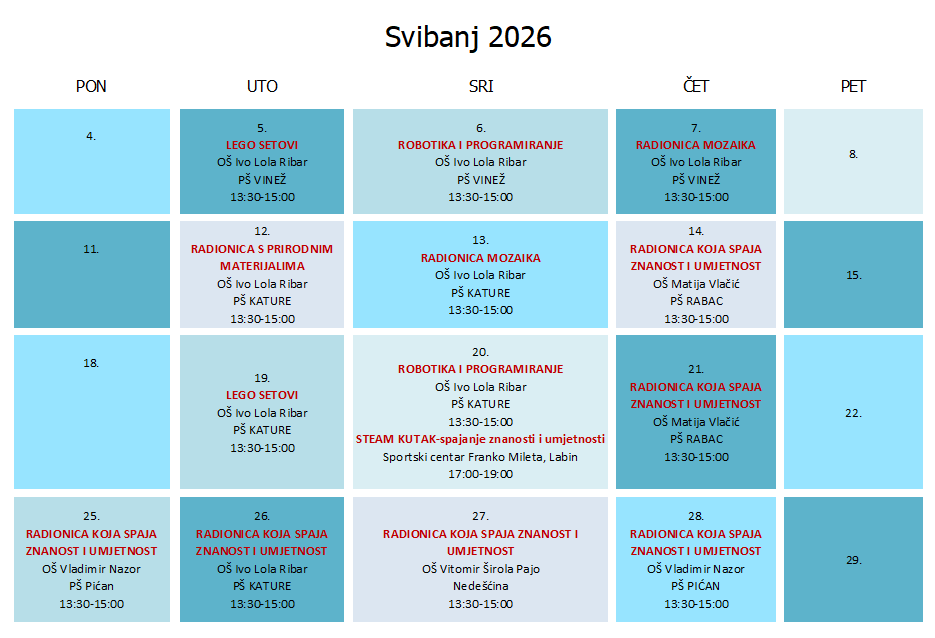 kalendar svibanj 2026