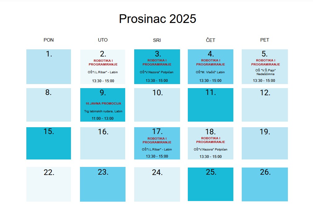 Kalendar - Prosinac